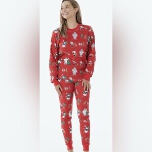 Pottery Barn Red Holiday Pajama Set
